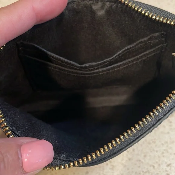 NWT Coach Midnight Black Pebbled Leather Wristlet MSRP $88 - Picture 5 of 5